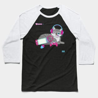 Easily Distracted by Cats and Video Games Baseball T-Shirt